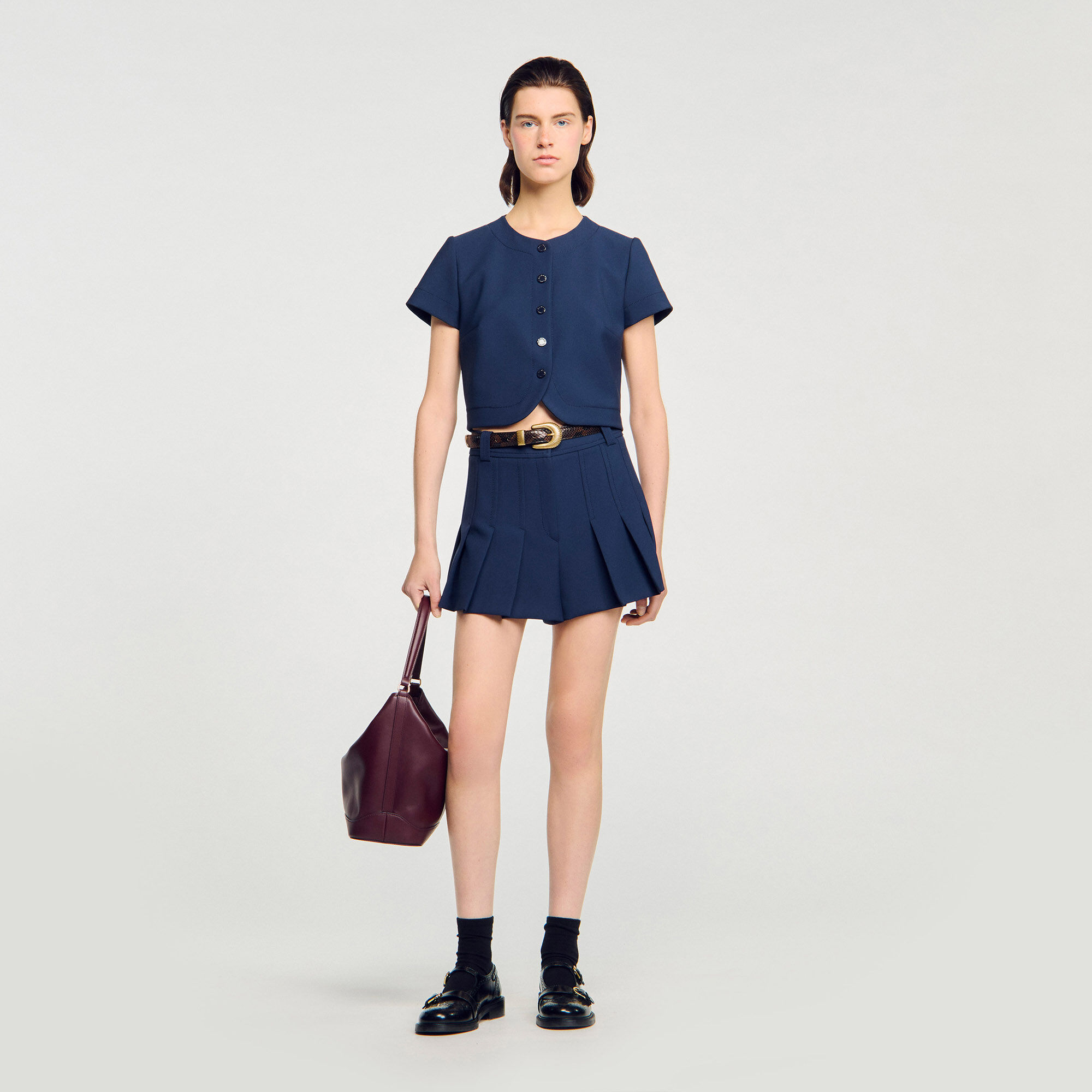 Buttoned crop top
