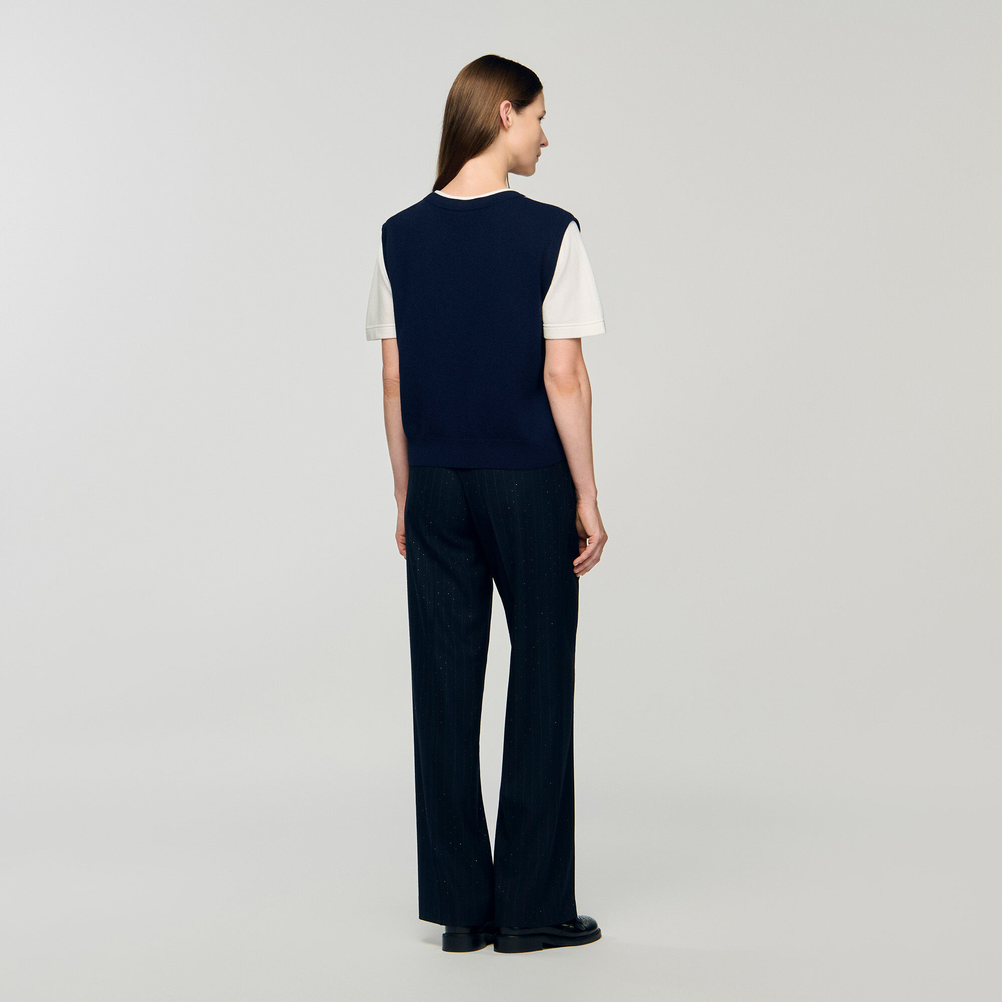 Argyle layered effect jumper
