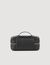 Toilet bag in grained fabric