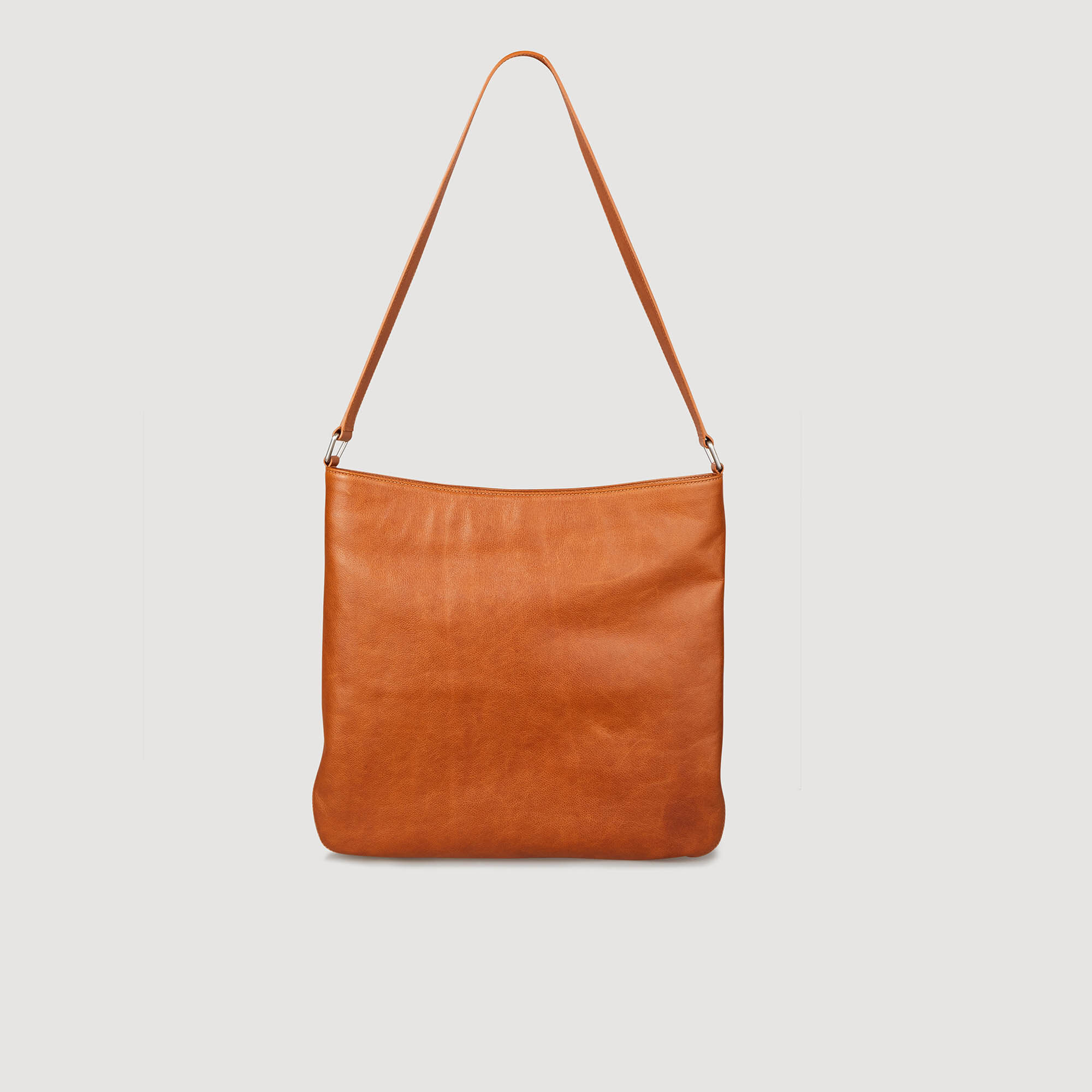 Grained leather shoulder bag