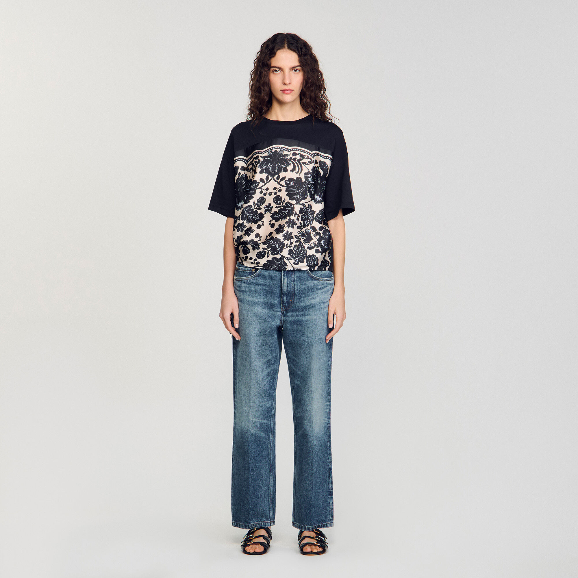 Floral motif T-shirt