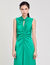 Draped satin-effect dress