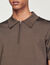Knitted polo shirt with zip collar