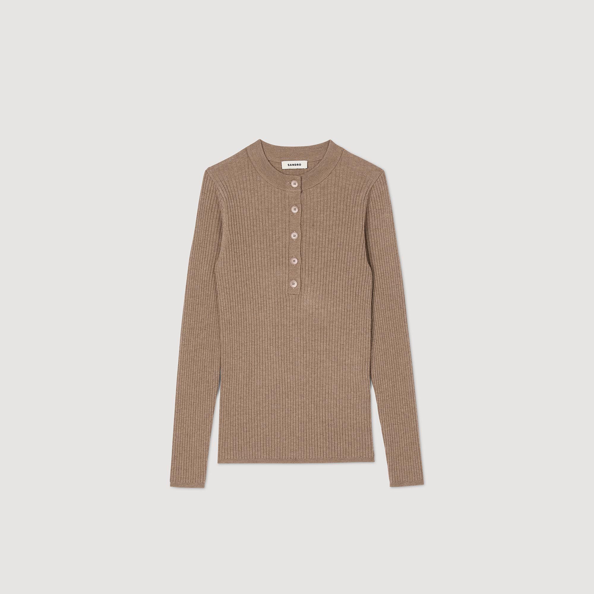 Rib knit jumper