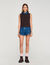 Knit and denim jumper