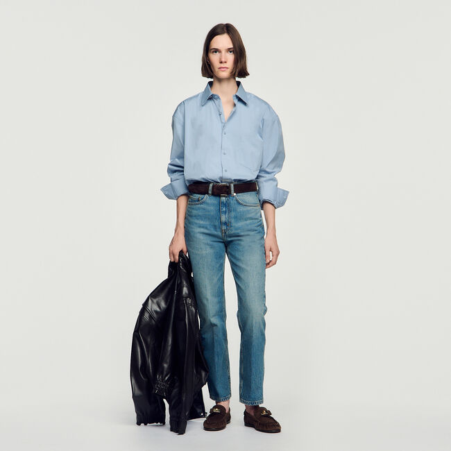 Oversized cotton shirt - Mixte | Sandro
