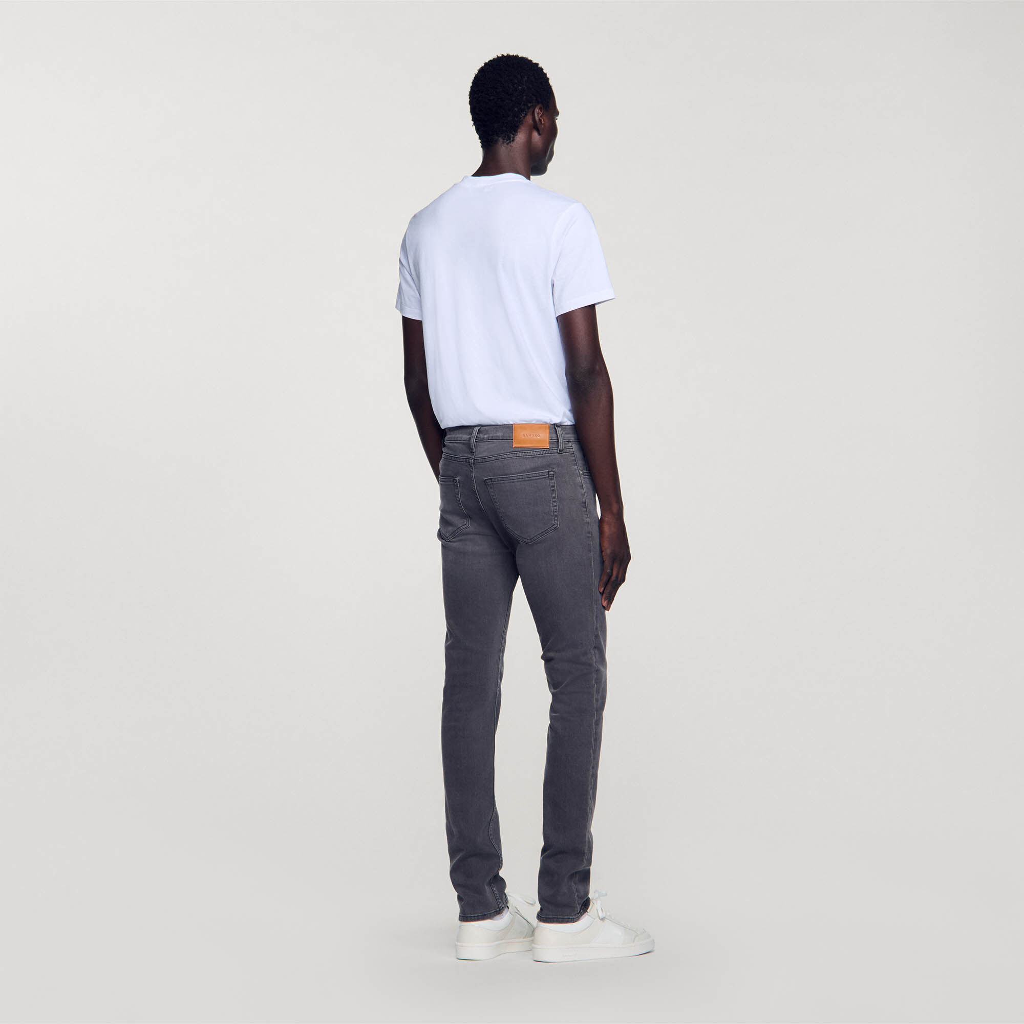 Washed grey jeans