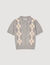 Argyle polo-neck jumper