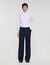 Wide-leg wool suit trousers