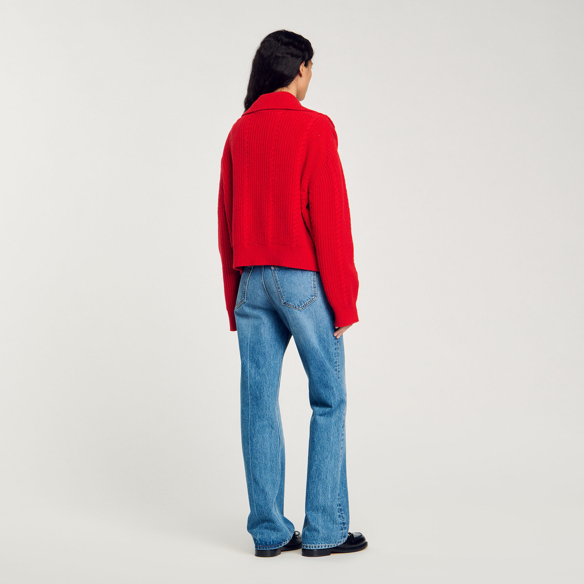 Buttoned neck jumper