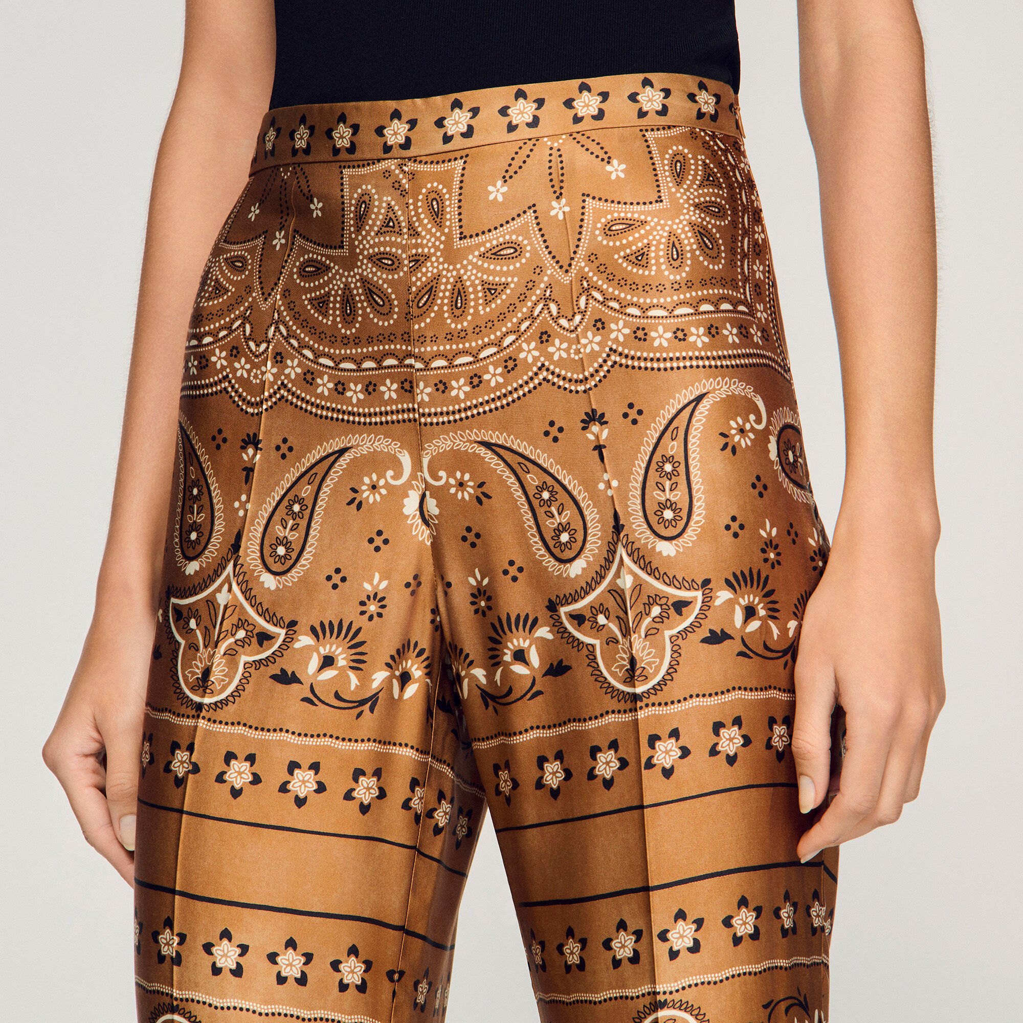 Bandana-print floaty trousers