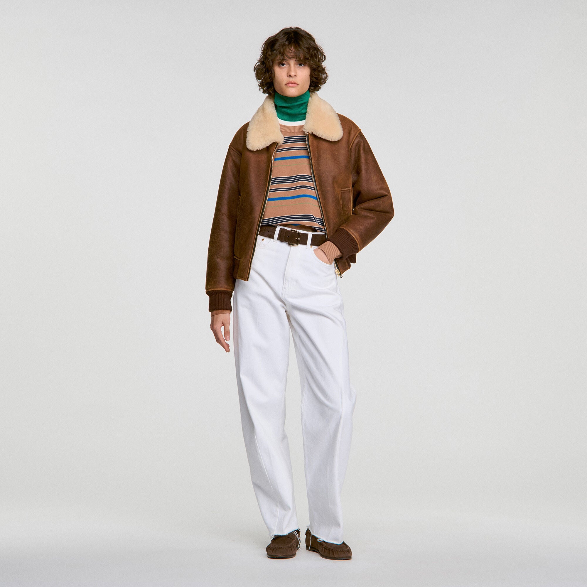 Layered effect striped jumper - Women | Sandro