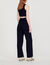 Knitted straight-leg trousers