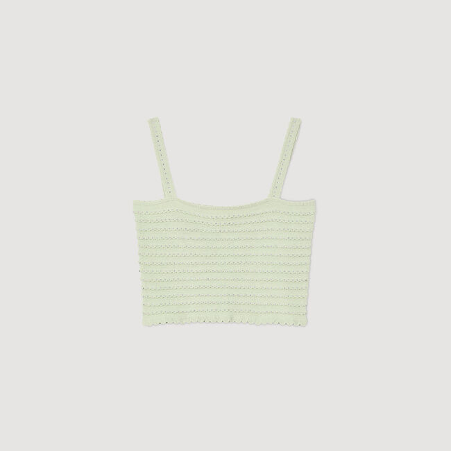 Rhinestone knit crop top