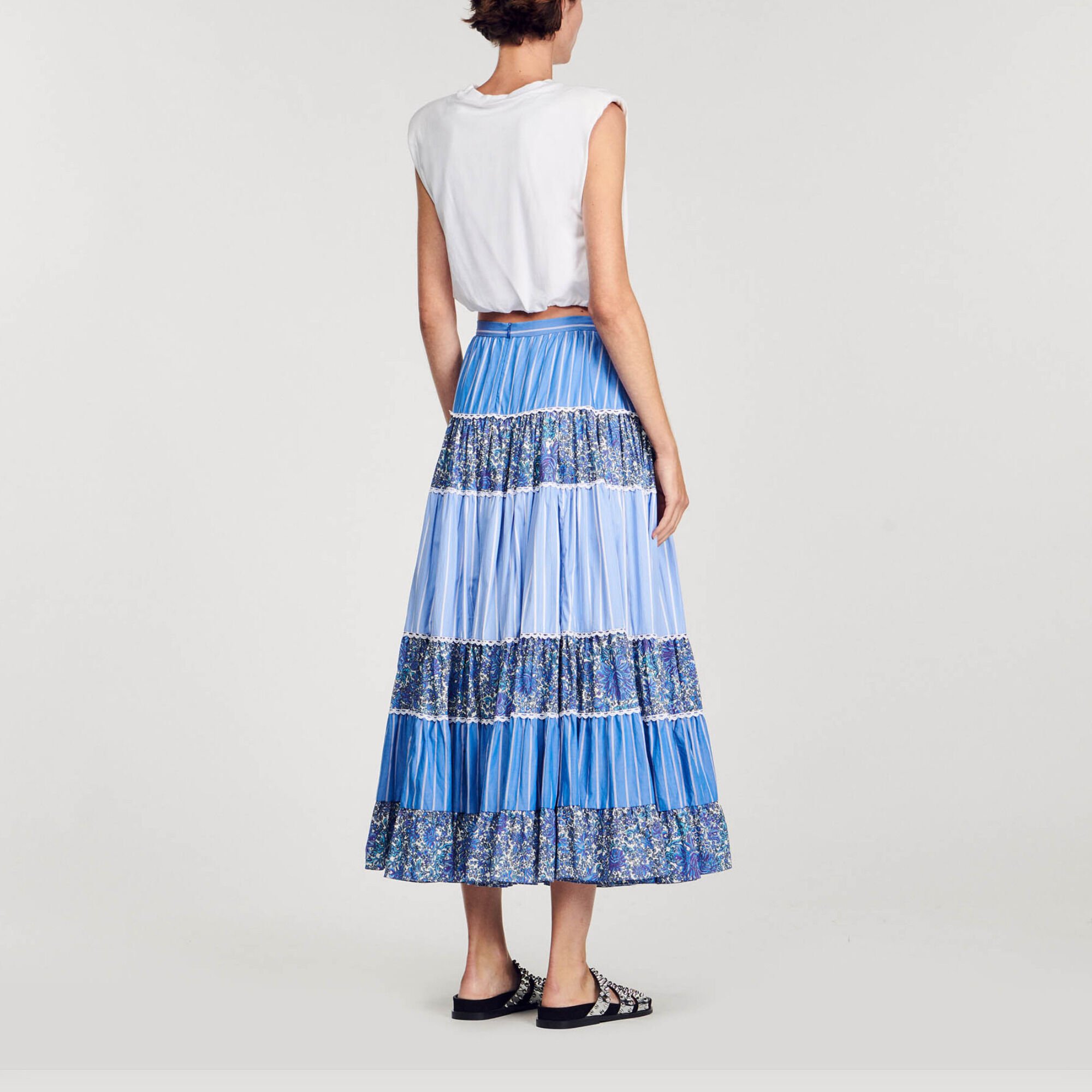 Long patchwork skirt