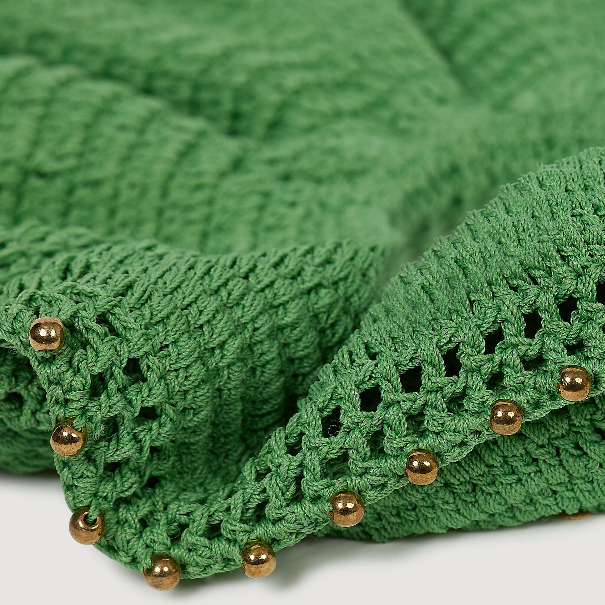 Beaded crochet scrunchie