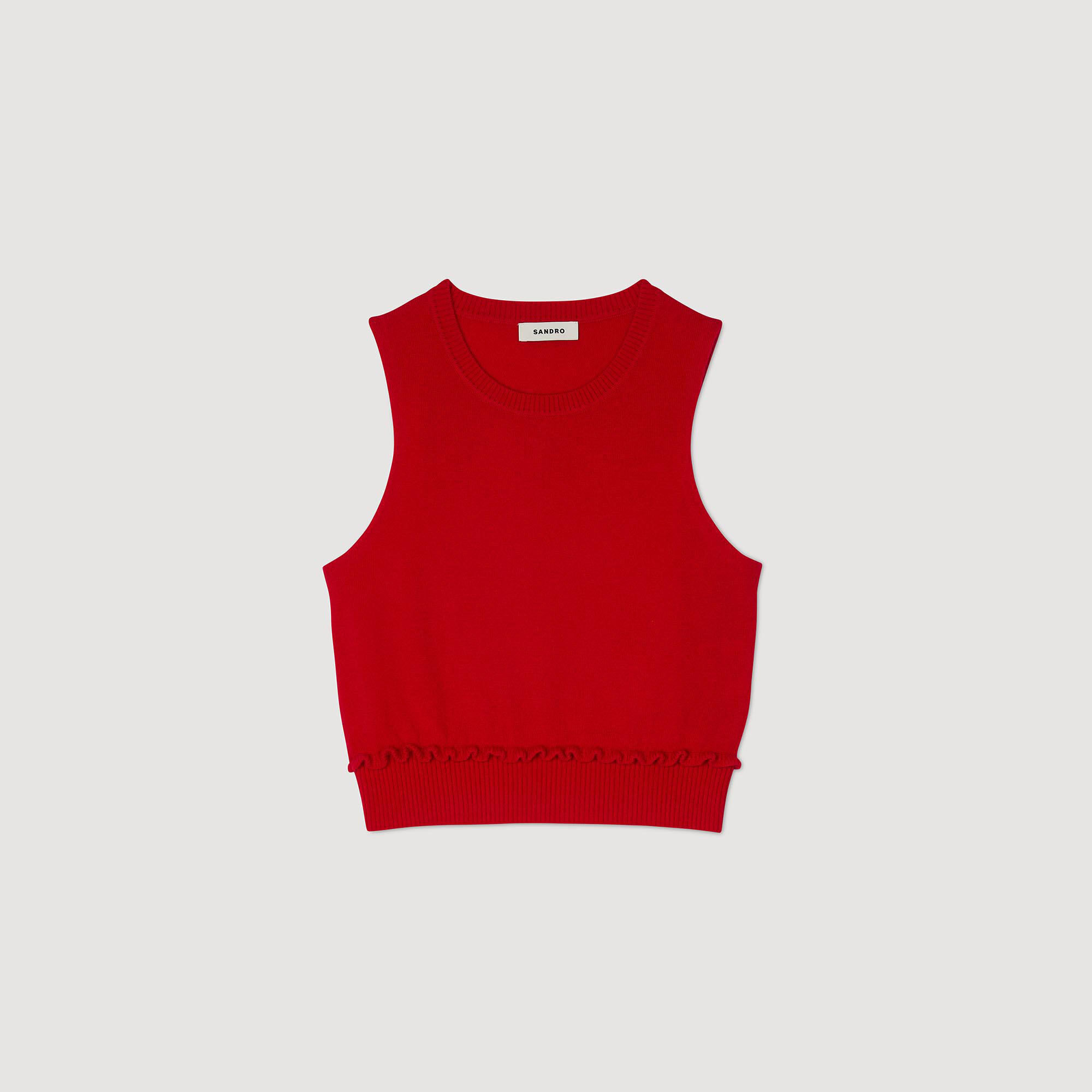 Sleeveless cropped jumper online