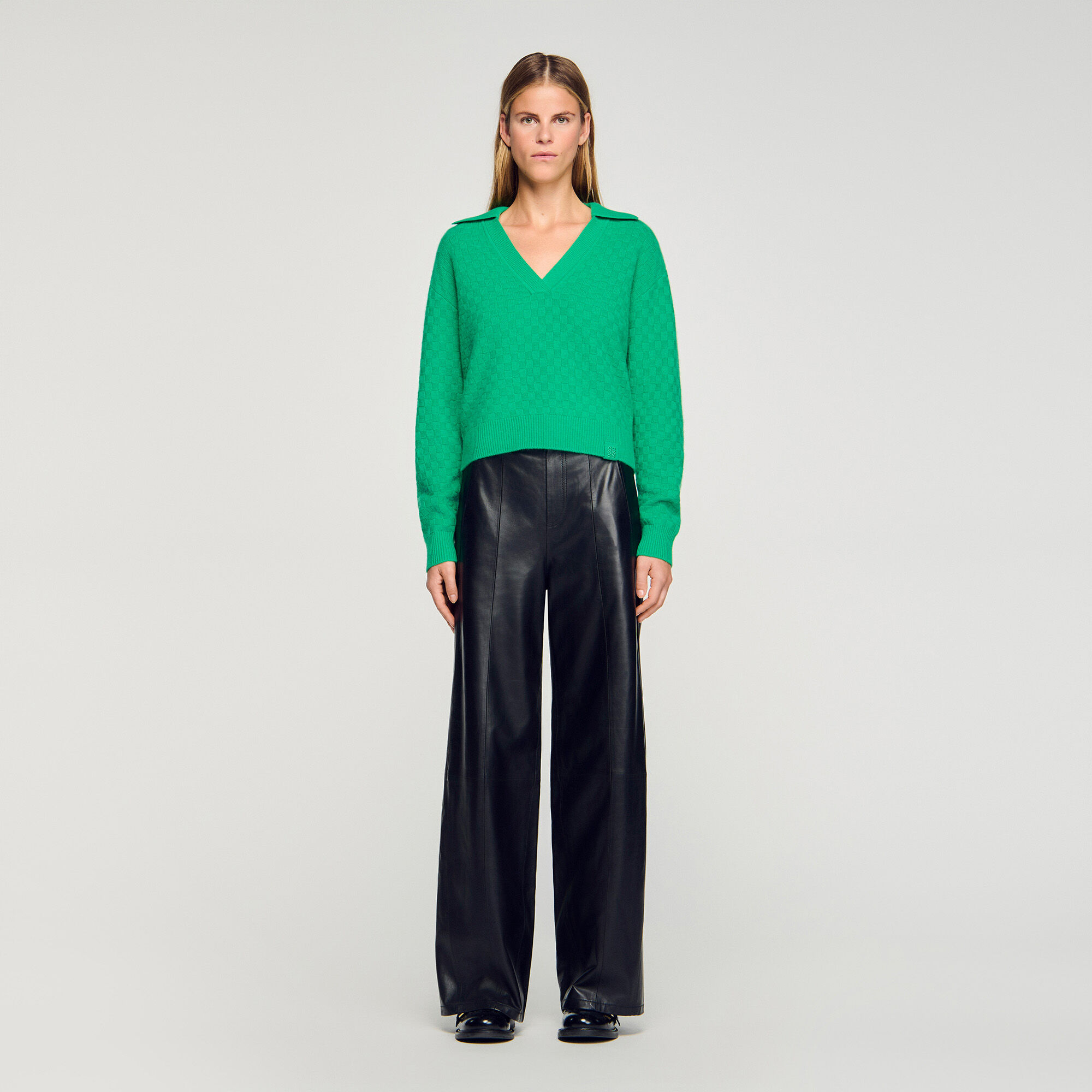 Polo-neck jumper