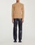Rib knit crew neck jumper