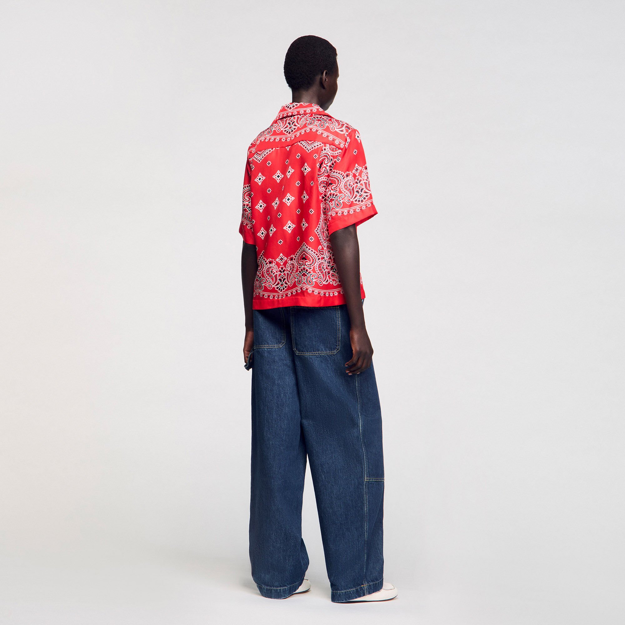 Bandana print silk shirt