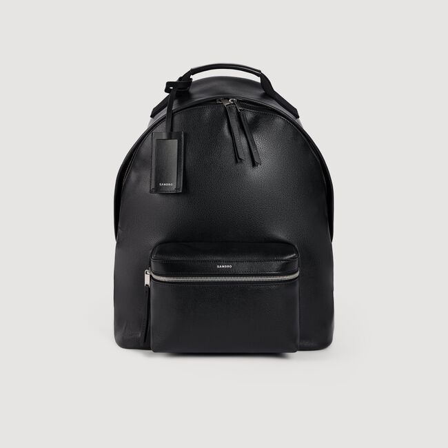 Reconstituted leather rucksack