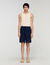 Elastic waist linen shorts