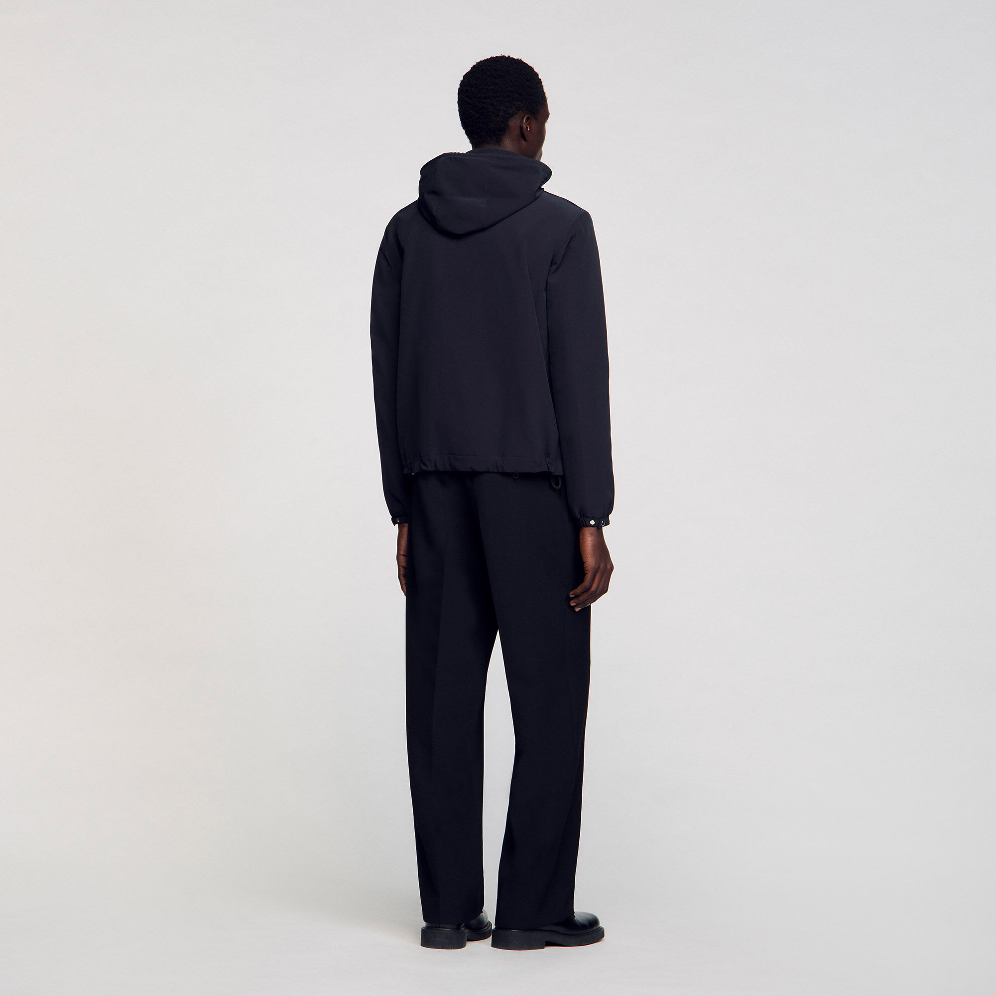 Zip-up hooded jacket