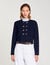 Cardigan with removable ruffled collar