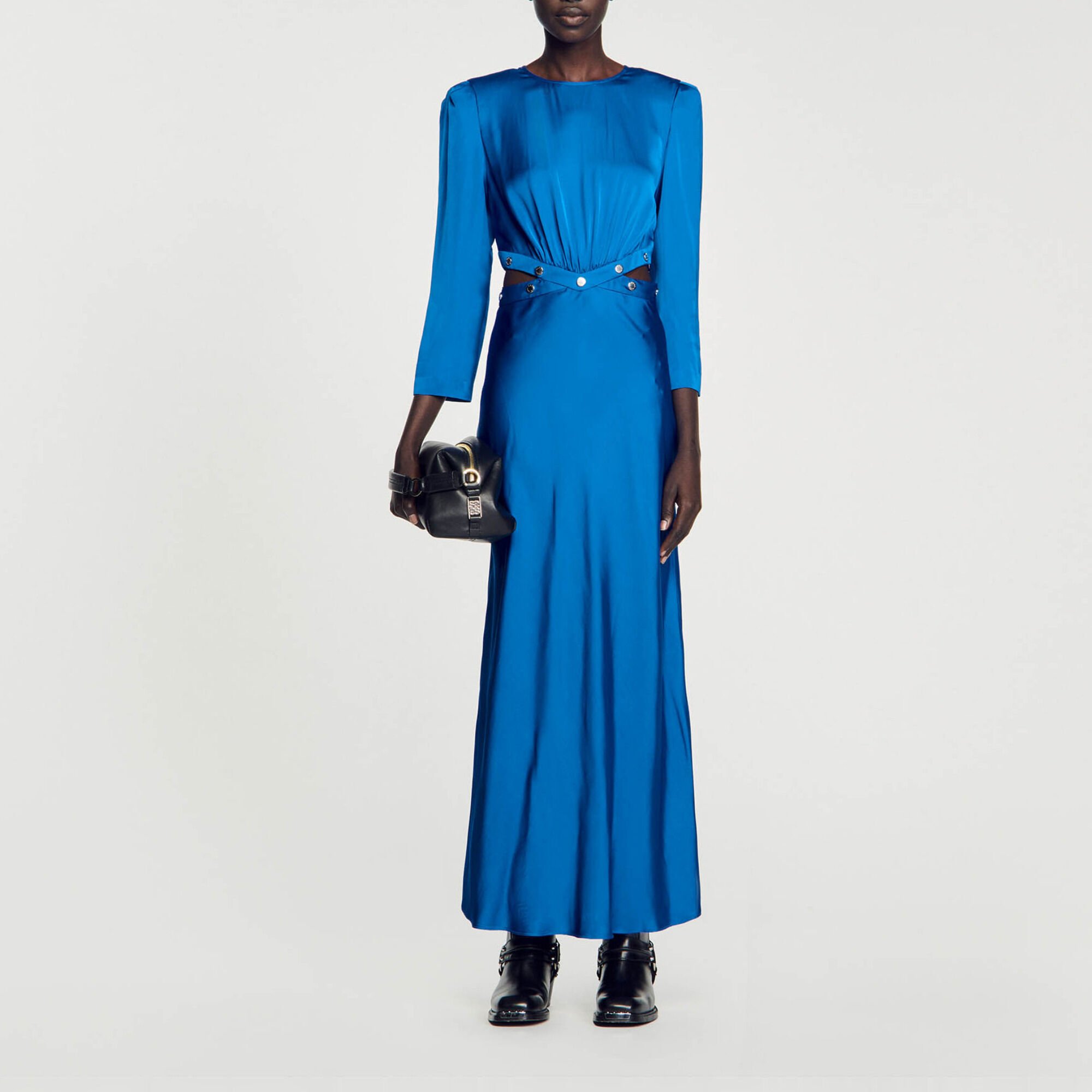 Satin-finish maxi dress