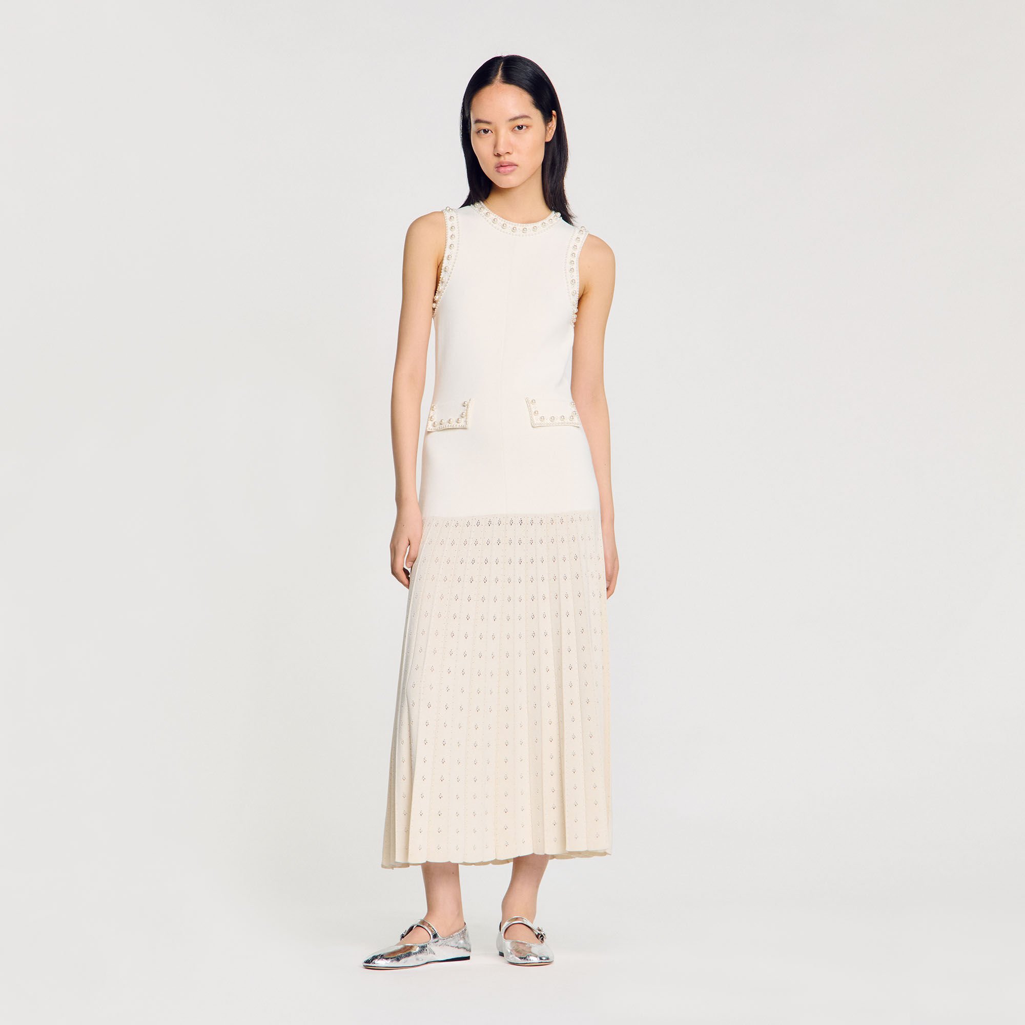 Sandro paris white dress outlet