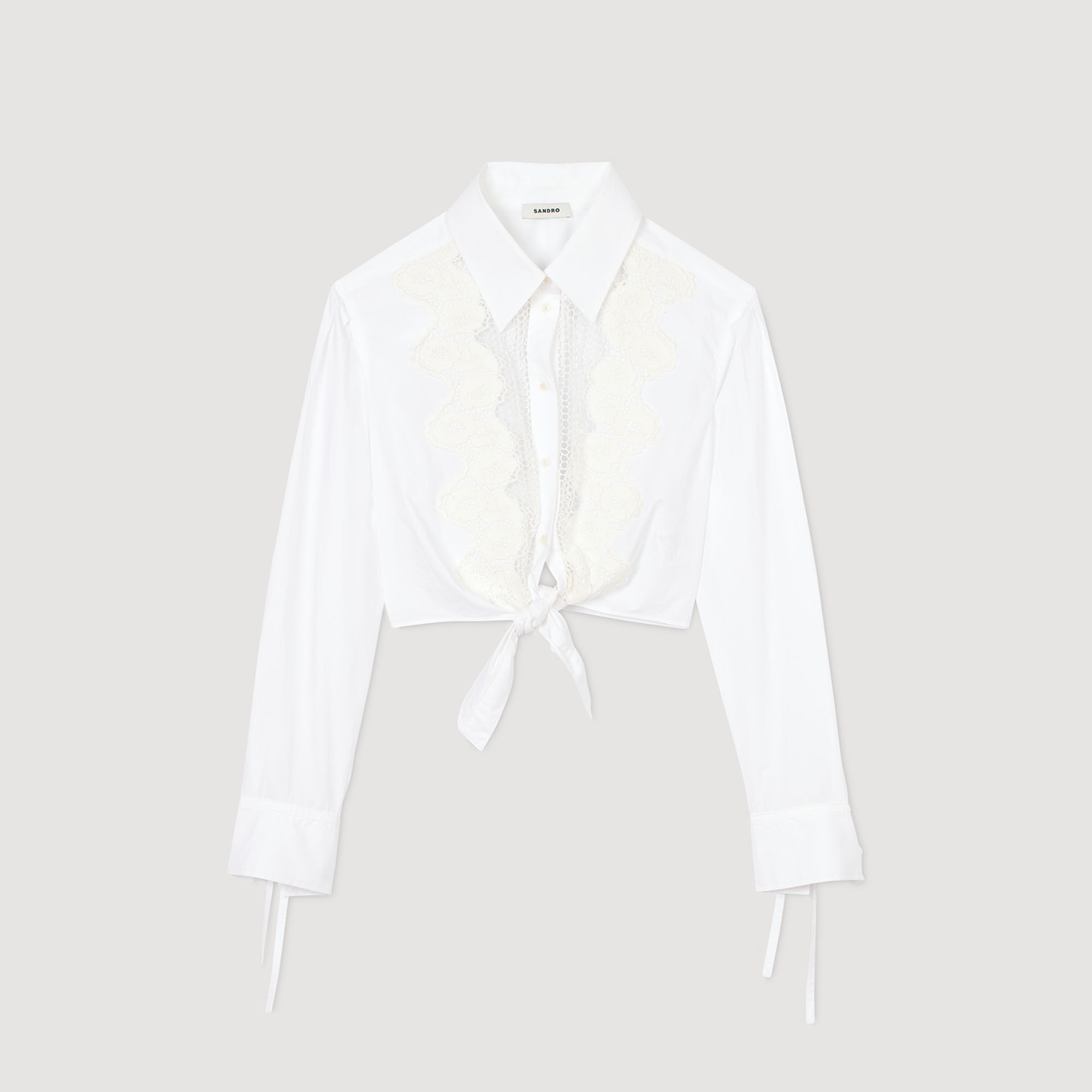 Lace bib shirt