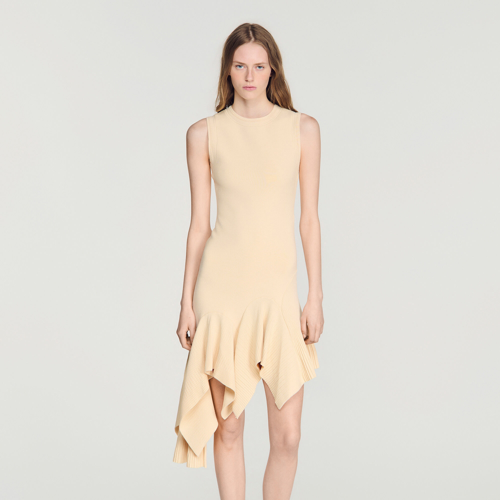 Asymmetric knit dress
