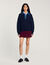 Jumper with denim collar