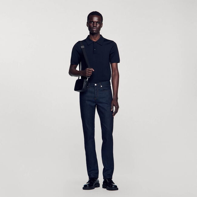 Raw slim-fit jeans