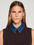 Knit and denim jumper