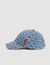 Denim cap with cross motif