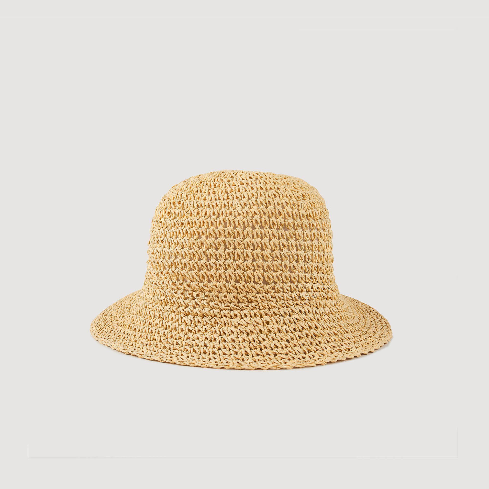 Crochet-effect bucket hat