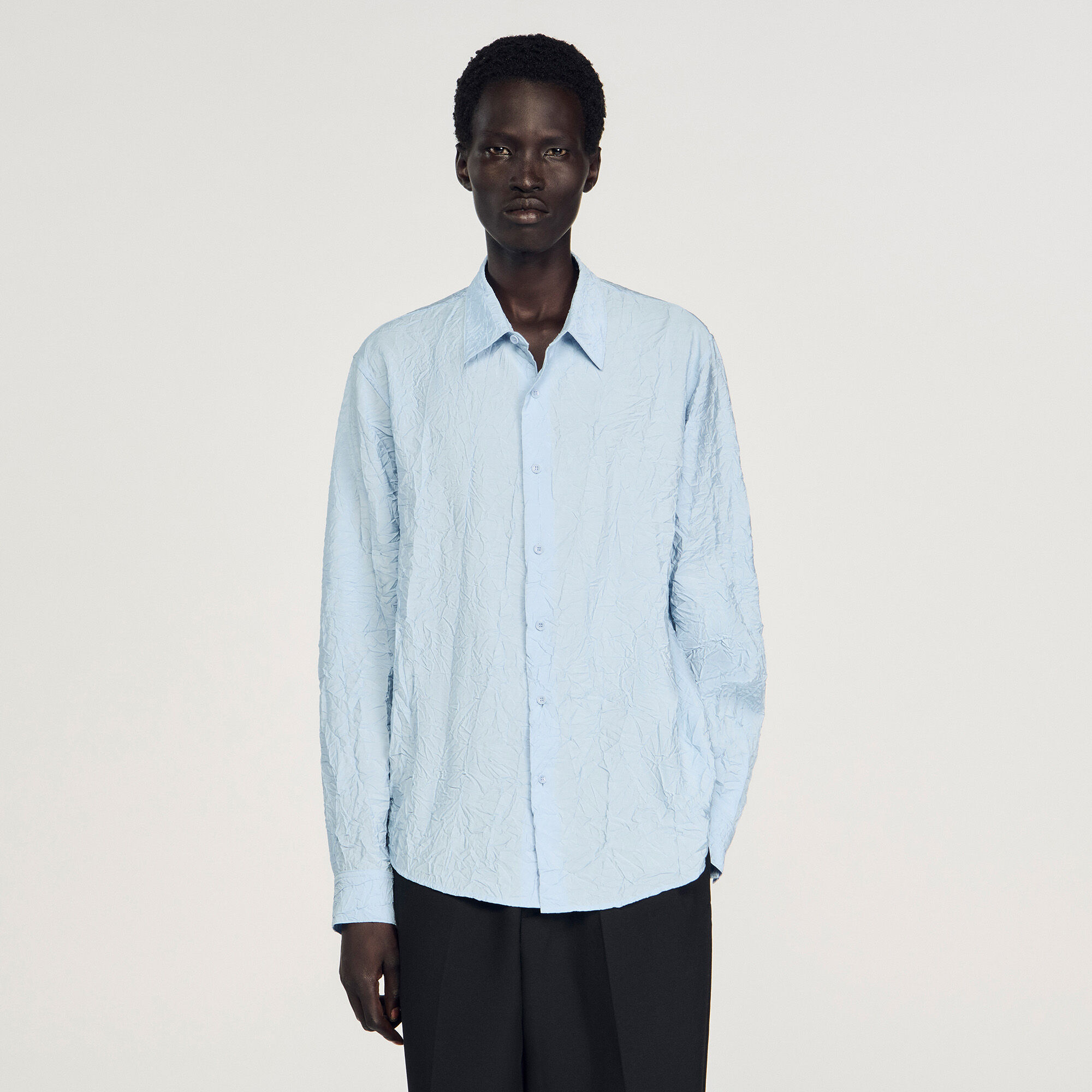 Crinkled effect shirt