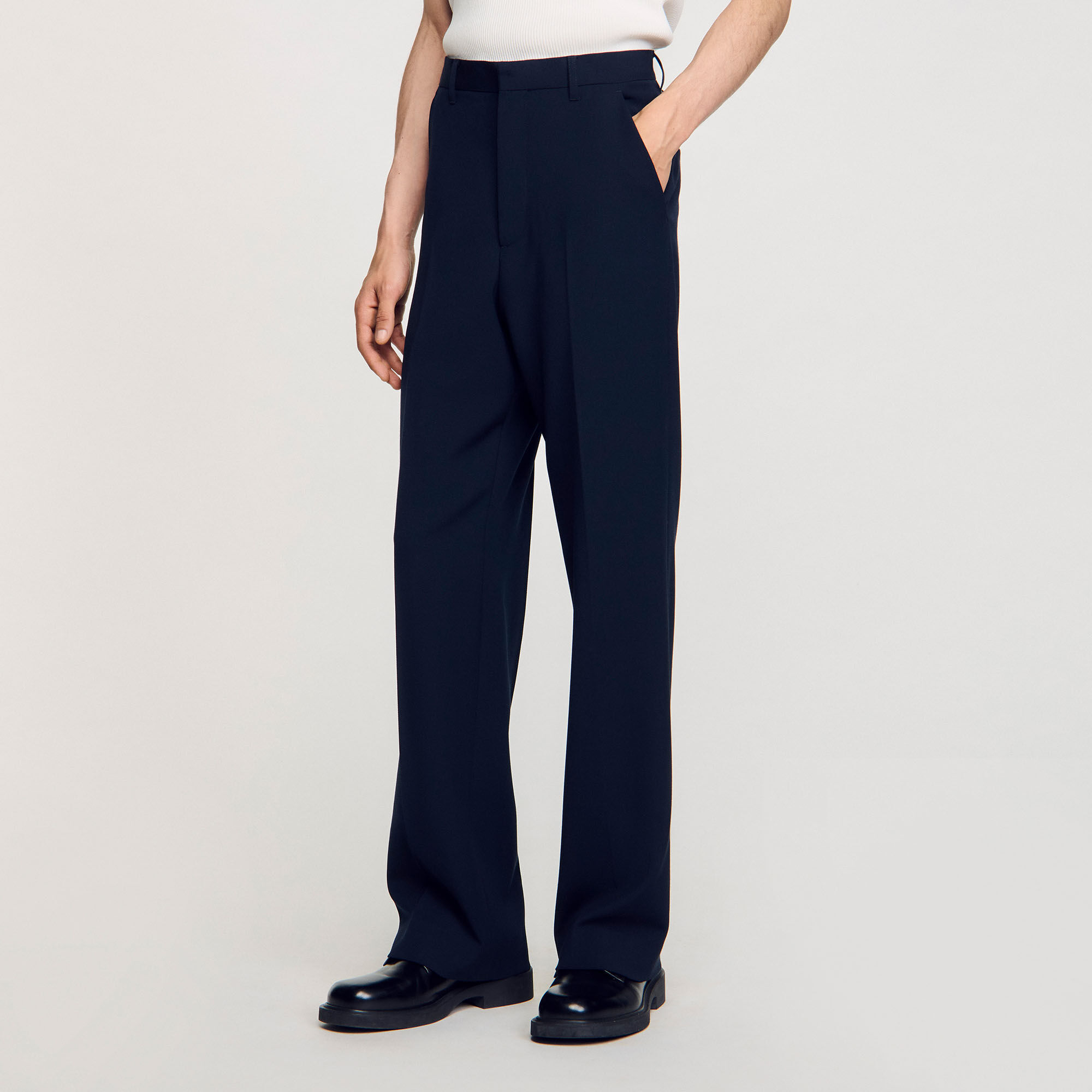Wool suit trousers