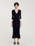 Two-tone knit maxi dress