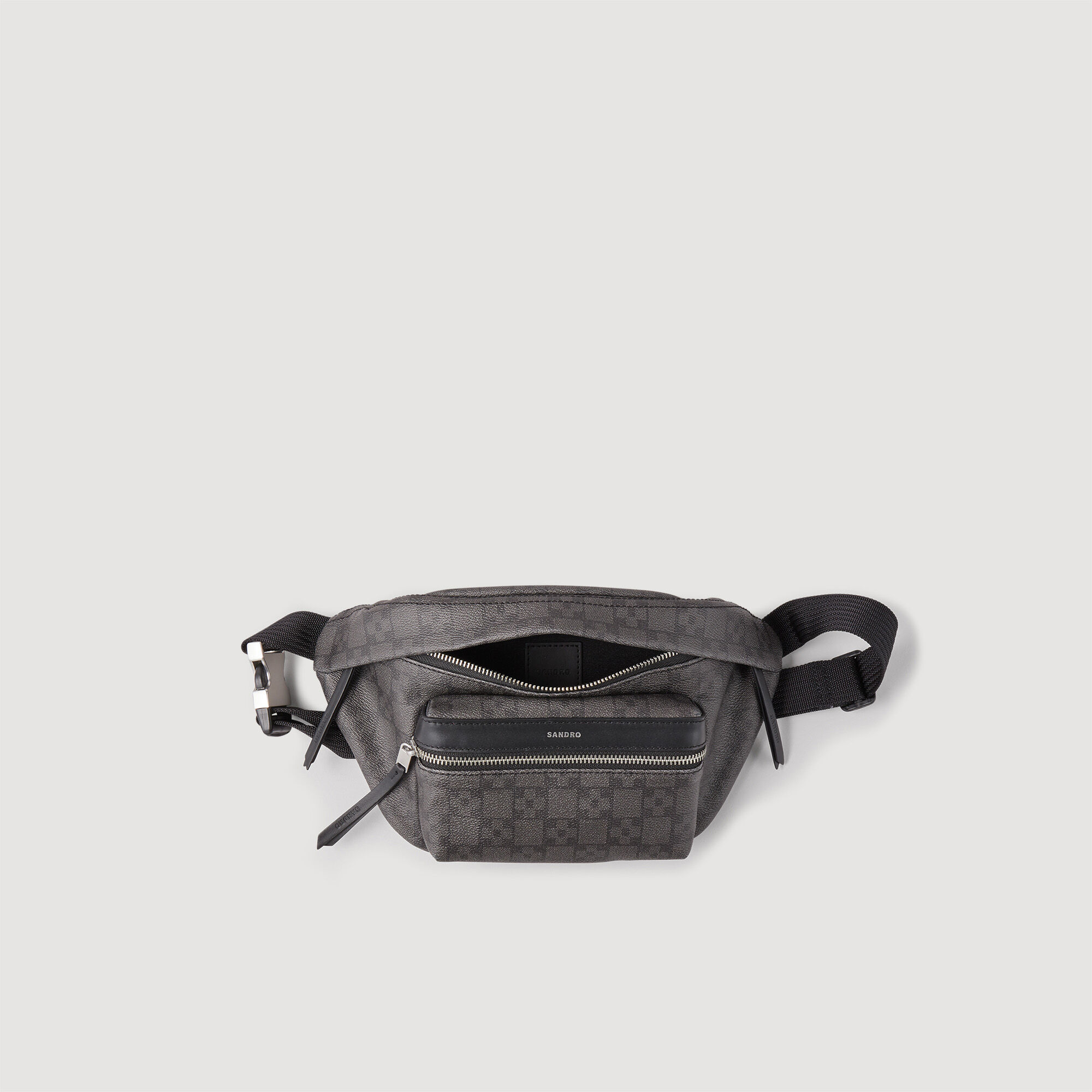 Square Cross coated canvas belt bag
