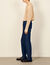 Wide-leg chambray trousers