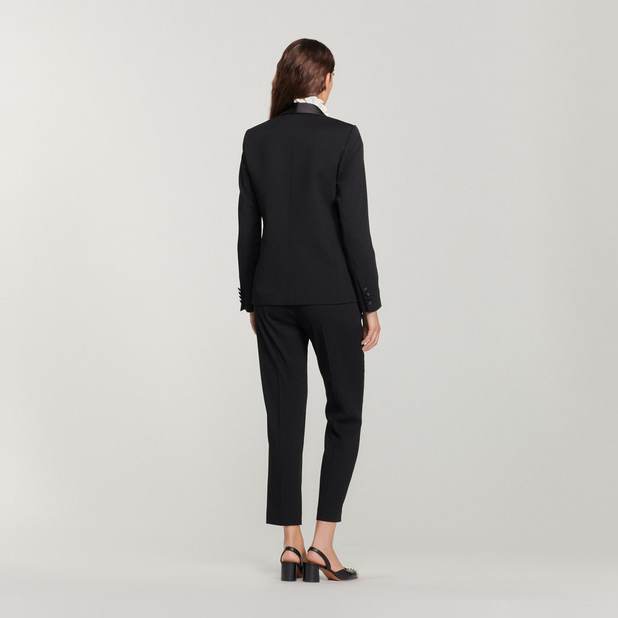 Tuxedo jacket with satin inset - Women | Sandro
