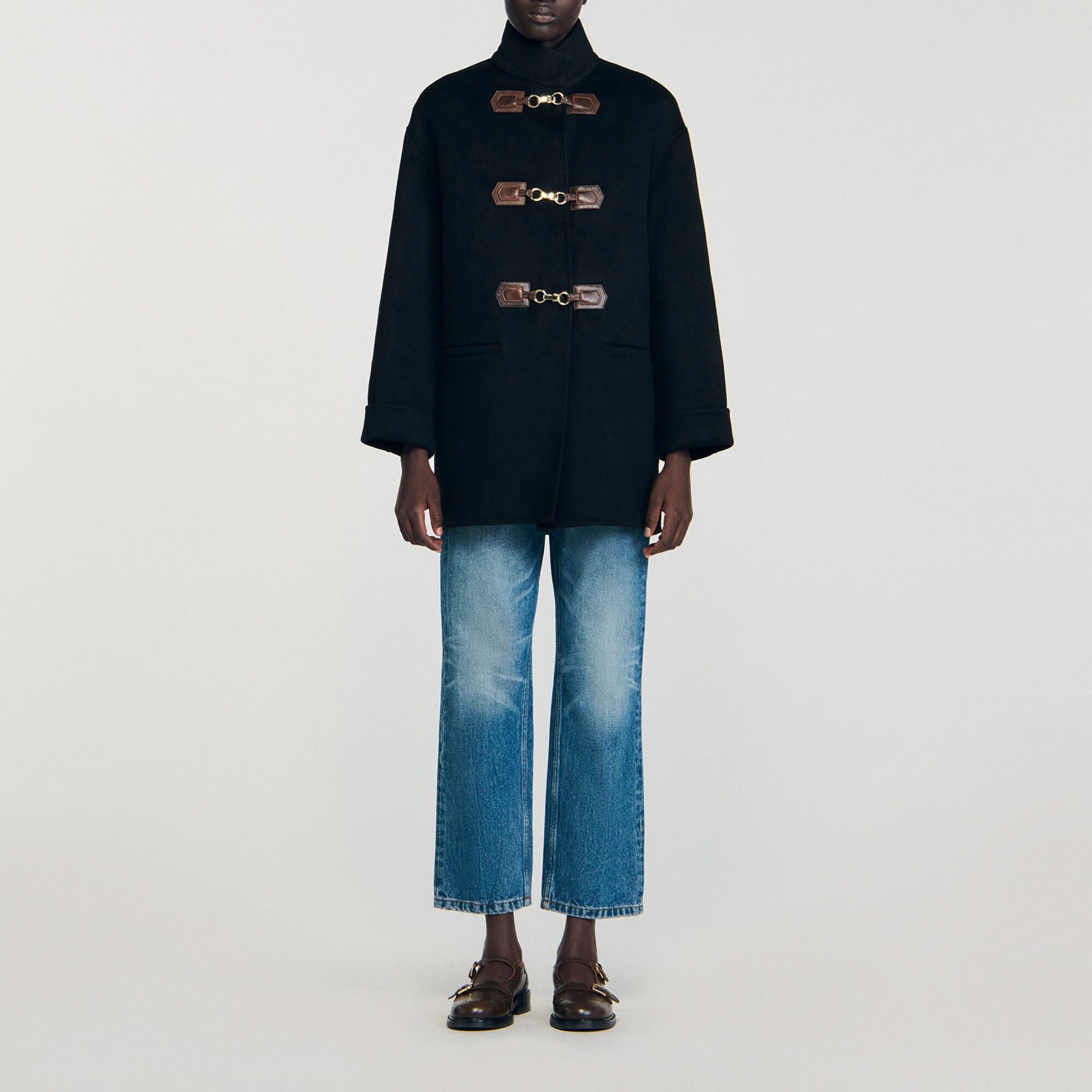 Oversized pea coat - Women | Sandro