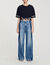 Rhinestone cropped T-shirt