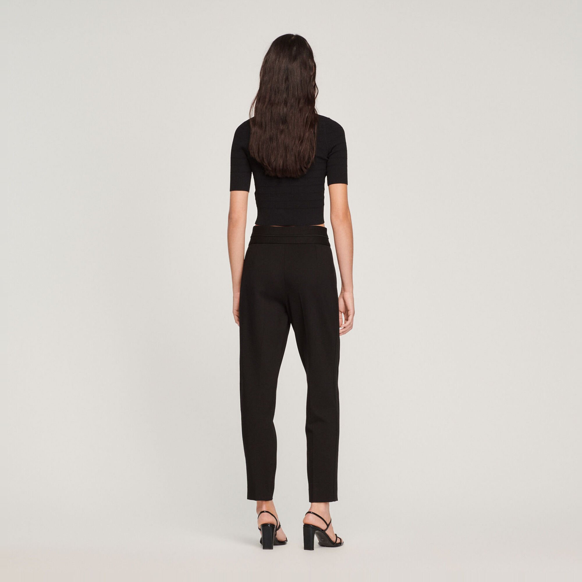 High-waisted classic trousers