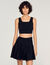 Cropped decorative knit jumper