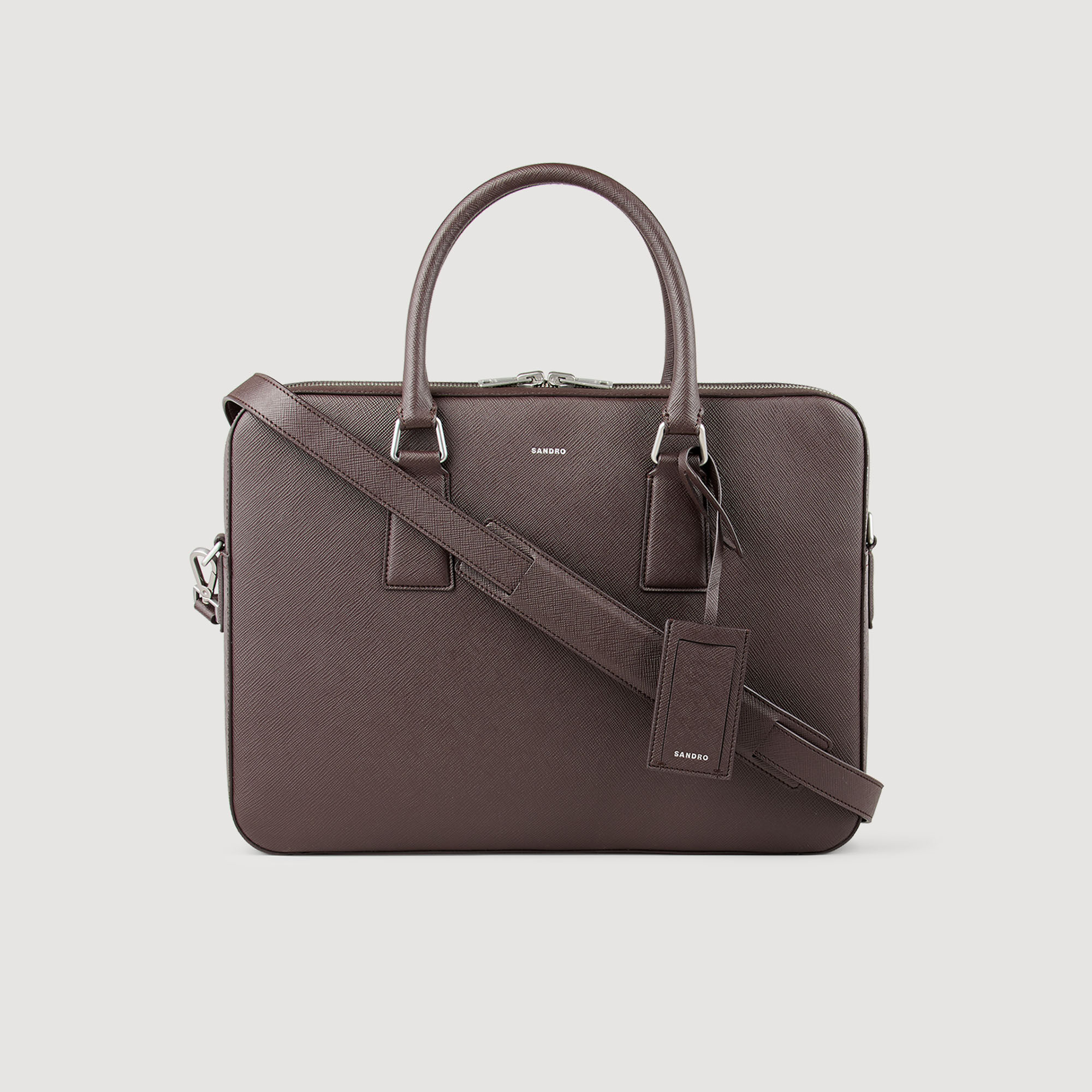 Reconstituted leather briefcase