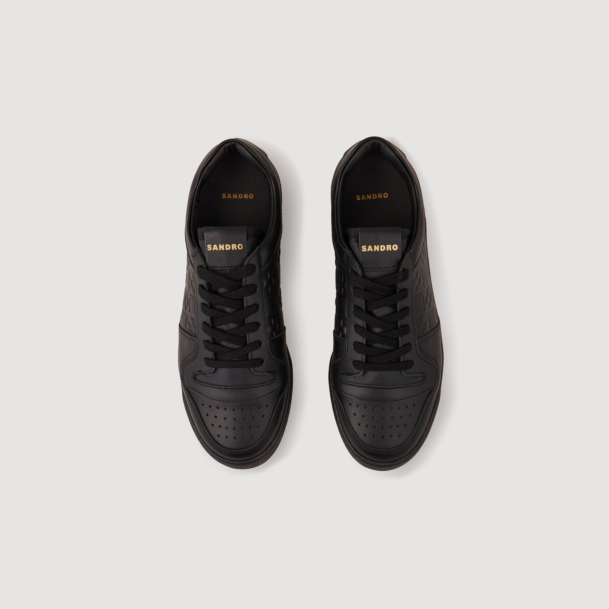 Low-top leather trainers - Men | Sandro