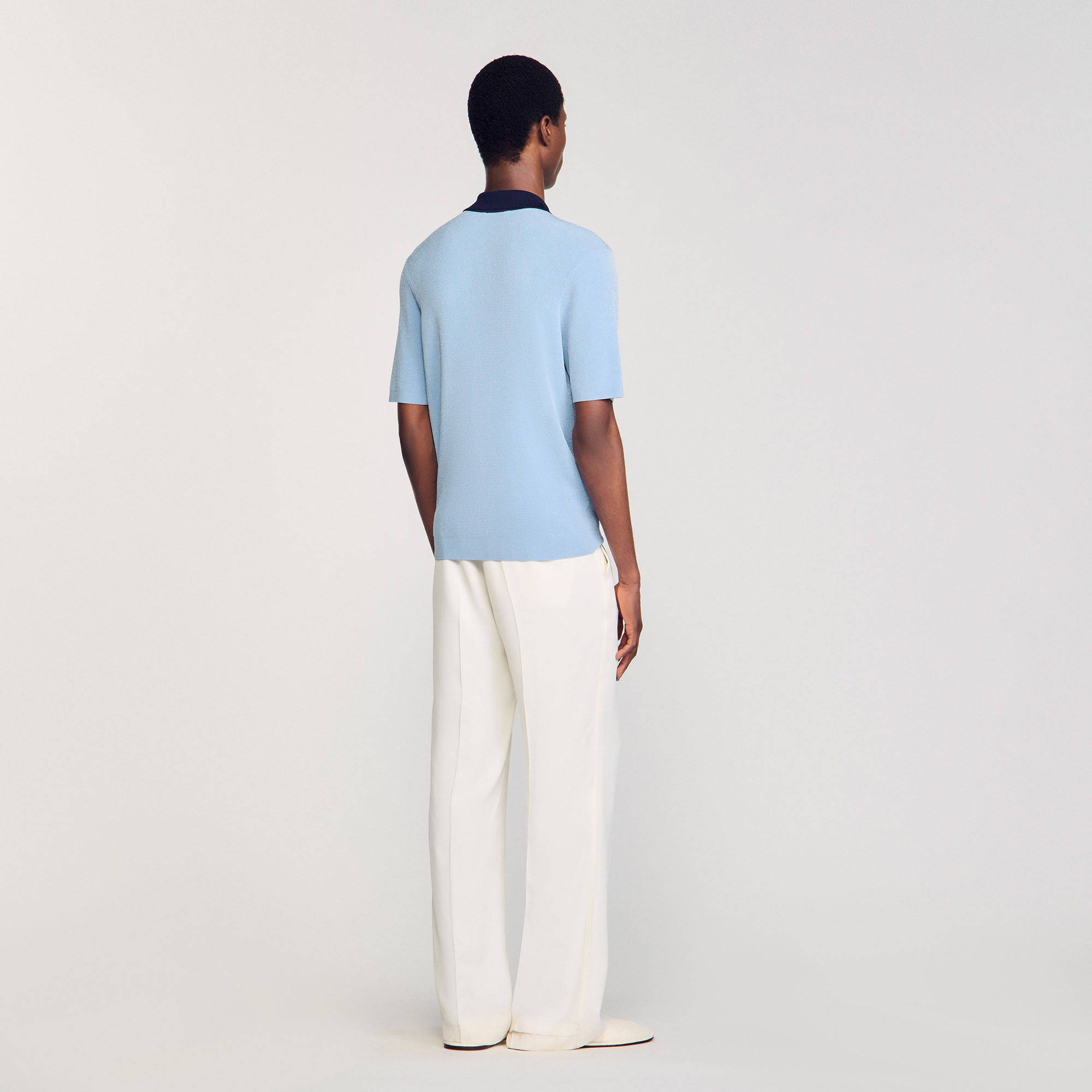 Two-tone polo shirt